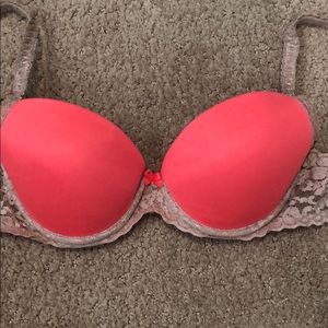 Orange “Demi push up bra” size 34B